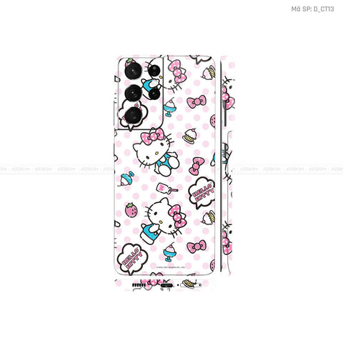 Dán Skin Galaxy S21 Series Hình Pattern Hello Kitty | D_CT13