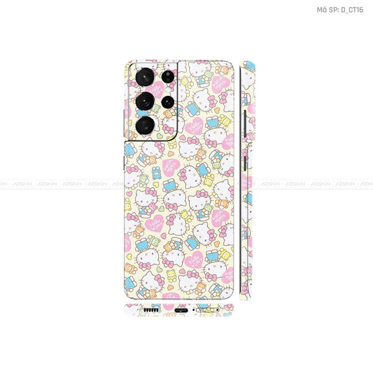 Dán Skin Galaxy S21 Series Hình Pattern Hello kitty | D_CT16