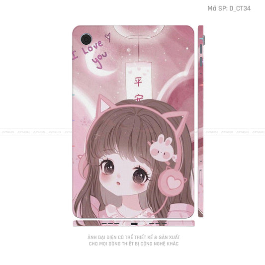 Dán Skin Máy Tính Bảng Oppo Pad Series Hình Dễ Thương | D_CT34