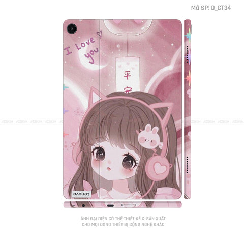 Dán Skin Máy Tính Bảng Lenovo Pad Series Hình Dễ Thương | D_CT34