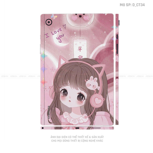 Dán Skin Galaxy Tab A Series Hình Dễ Thương | D_CT34