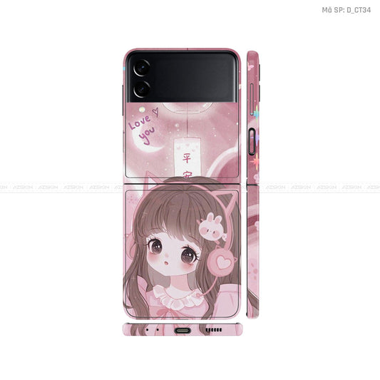 Dán Skin Galaxy Zflip4 Hình Dễ Thương | D_CT34