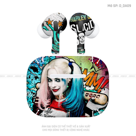 Dán Skin Airpod Pro/ Pro 2 Hình Harley Quinn | D_DA09