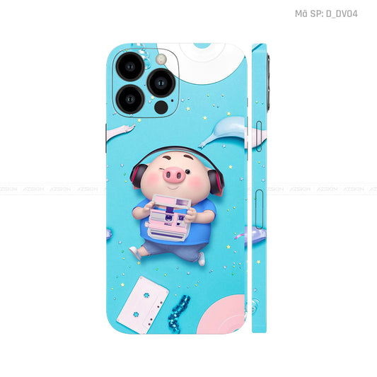 Dán Skin IPhone 12 Series Hình Heo Xanh | D_DV04