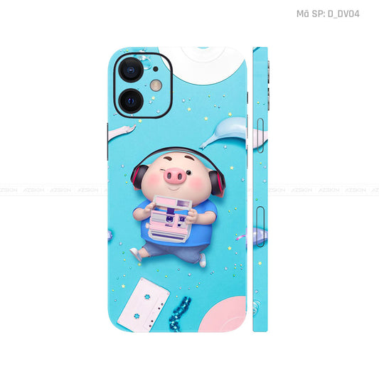 Dán Skin IPhone 12 Series Hình Heo Xanh | D_DV04