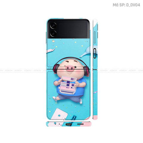 Dán Skin Galaxy Zflip4 Hình Heo Dễ Thương | D_DV04