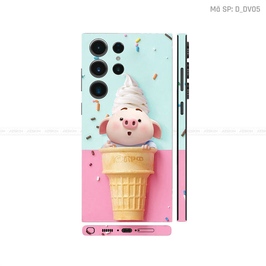 Dán Skin Galaxy S23 Series Hình Heo Ngộ Nghĩnh | D_DV05