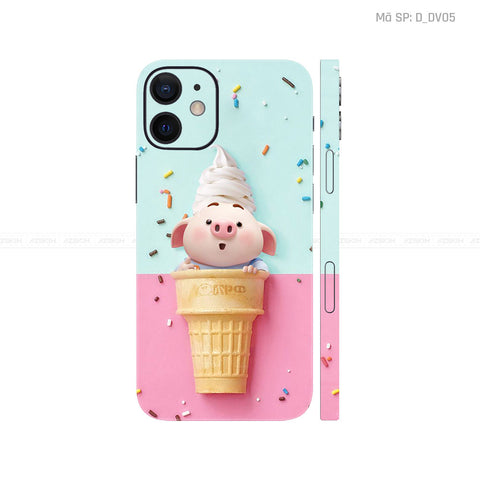 Dán Skin IPhone 12 Series Hình Heo Dễ Thương | D_DV05