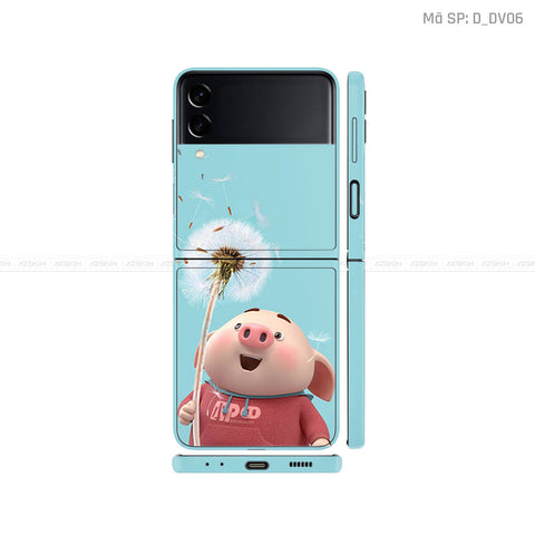 Dán Skin Galaxy Zflip3 Hình Heo Dễ Thương | D_DV06