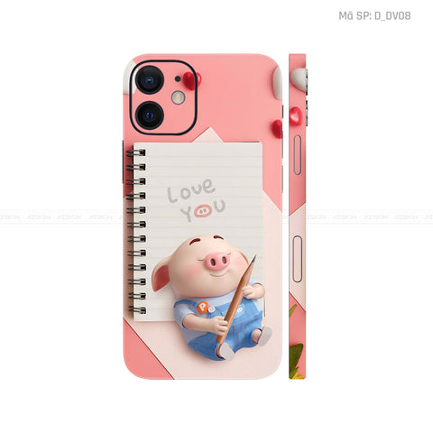 Dán Skin IPhone 12 Series Hình Heo Dễ Thương | D_DV08