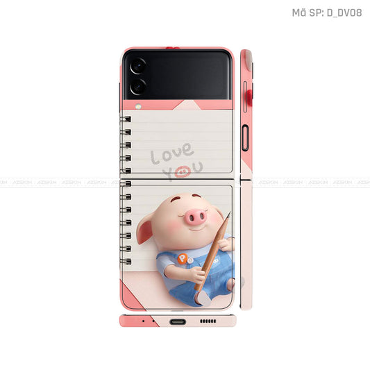 Dán Skin Galaxy Zflip4 Hình Heo Dễ Thương | D_DV08