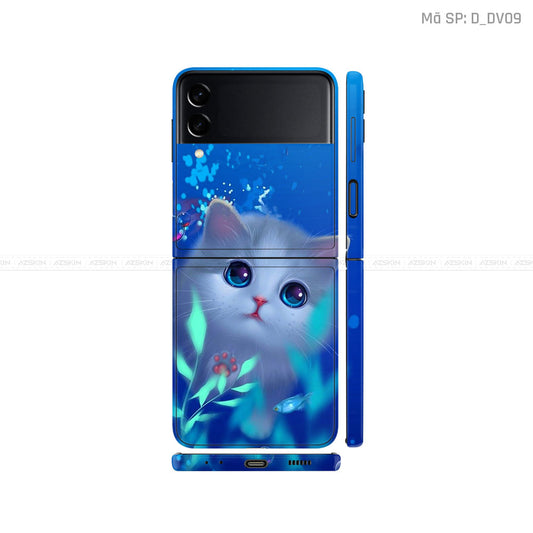 Dán Skin Galaxy Zflip4 Hình Mèo Dễ Thương | D_DV09