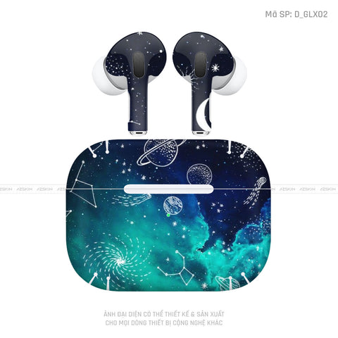 Dán Skin Tai Nghe Airpod Pro/ Pro 2 Hình Galaxy - Space | D_GLX02