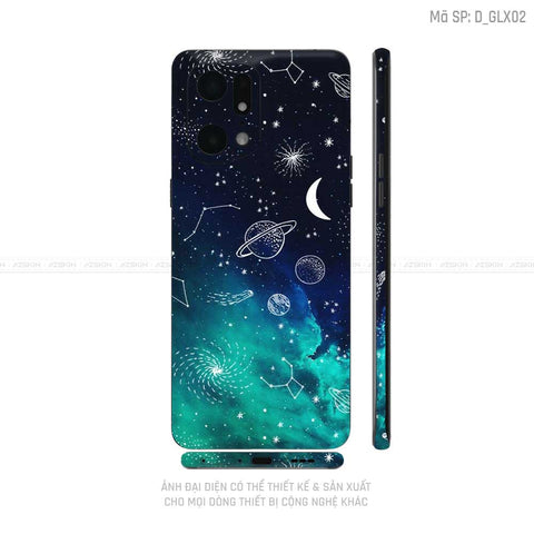 Miếng Dán Skin Điện Thoại OPPO Find X Series Hình Galaxy - Space | D_GLX02