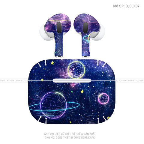 Dán Skin Tai Nghe Airpod Pro/ Pro 2 Hình Galaxy - Space | D_GLX07