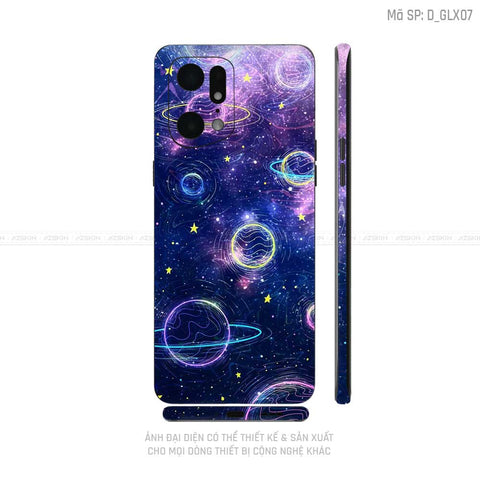 Miếng Dán Skin Điện Thoại OPPO Find X Series Hình Galaxy - Space | D_GLX07