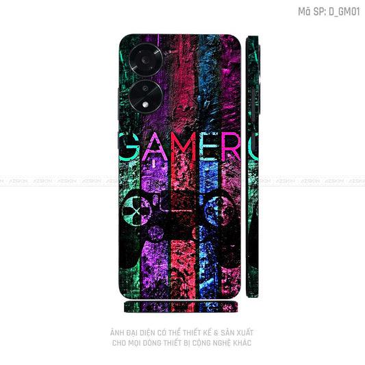 Miếng Dán Skin Điện Thoại OPPO A Series Hình Gamer | D_GM01