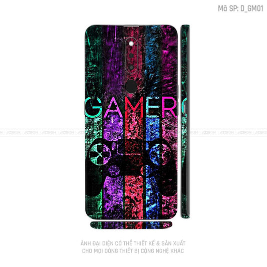 Miếng Dán Skin Điện Thoại OPPO F Series Hình Gamer | D_GM01