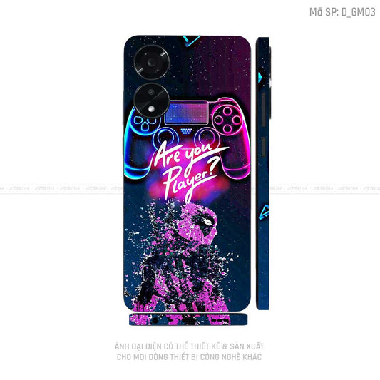 Miếng Dán Skin Điện Thoại OPPO A Series Hình Gamer | D_GM03
