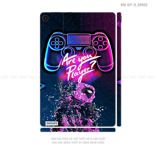 Dán Skin Máy Tính Bảng Lenovo Pad Series Hình Gamer | D_GM03
