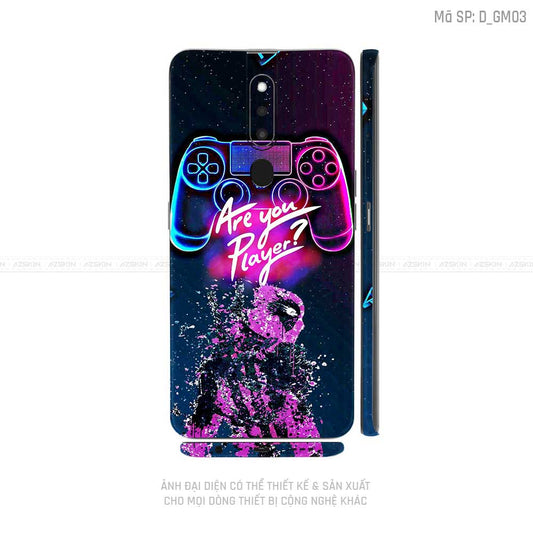 Miếng Dán Skin Điện Thoại OPPO F Series Hình Gamer | D_GM03