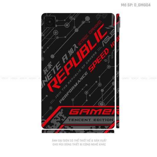 Dán Skin Máy Tính Bảng Xiaomi Mipad Hình Gaming Gear | D_GMG04