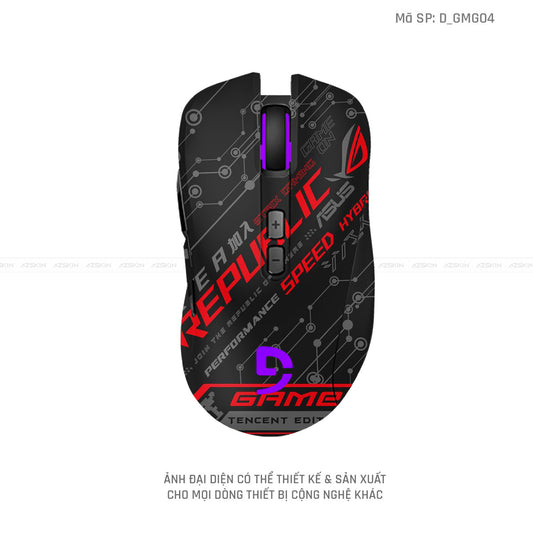 Skin Dán Chuột Fuhlen Hình Gaming Gear | D_GMG04