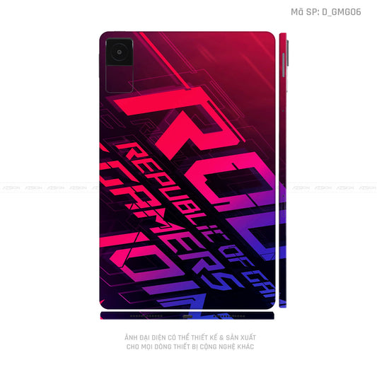Dán Skin Máy Tính Bảng Xiaomi Mipad Hình Gaming Gear | D_GMG06