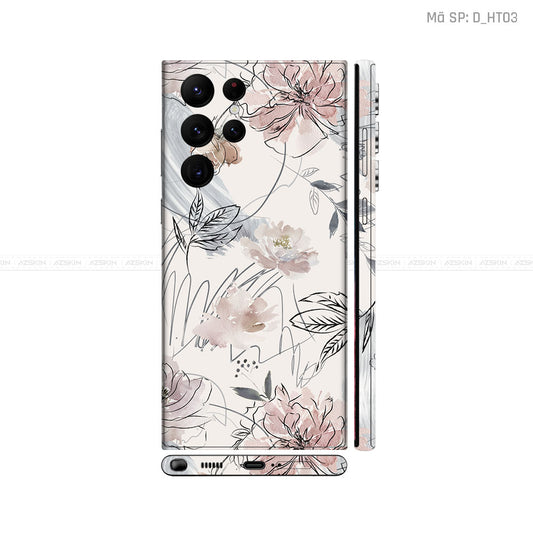 Dán Skin Galaxy S22 Series Hình Họa Tiết Hoa Văn | D_HT03