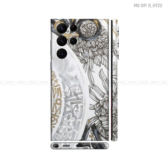 Dán Skin Galaxy S22 Series Hình Họa Tiết Hoa Văn | D_HT22
