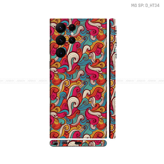 Dán Skin Galaxy S22 Series Hình Họa Tiết Hoa Văn | D_HT34