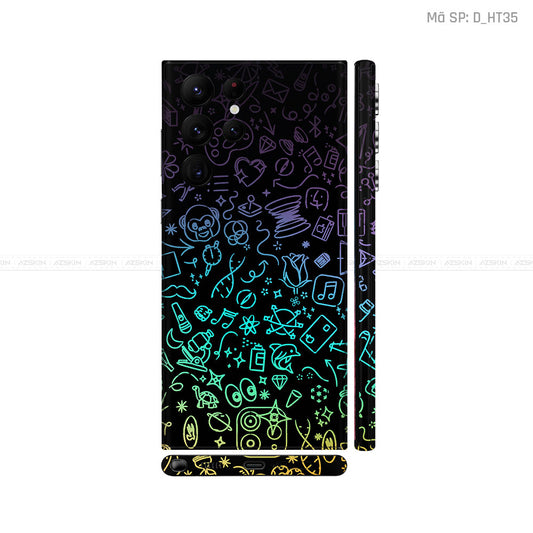 Dán Skin Galaxy S22 Series Hình Họa Tiết Hoa Văn | D_HT35