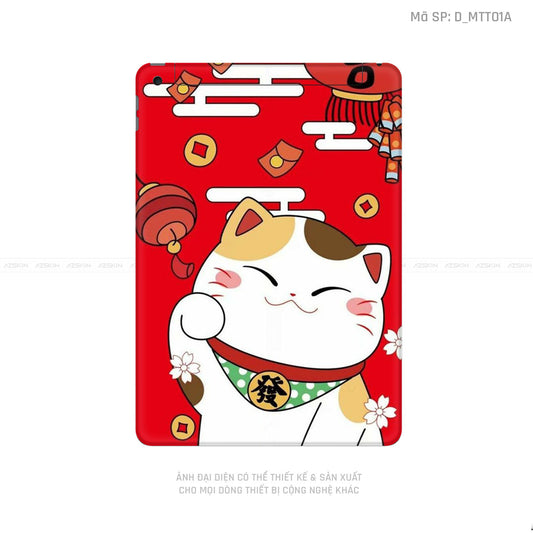Dán Skin IPad Gen Series Hình Mèo Thần Tài | D_MTT01A