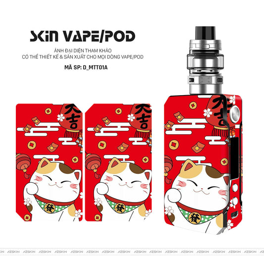 Dán Skin Vape Hình Mèo Thần Tài | D_MTT01A