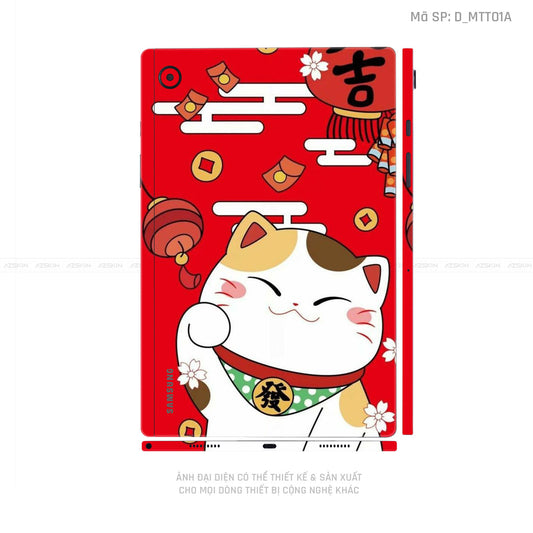 Dán Skin Galaxy Tab A Series Hình Mèo Thần Tài | D_MTT01A