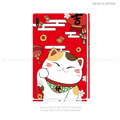 Dán Skin Galaxy Tab S7 Series Hình Mèo Thần Tài | D_MTT01A