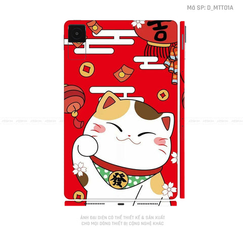 Dán Skin Máy Tính Bảng Xiaomi Mipad Hình Mèo Thần Tài | D_MTT01A