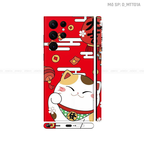 Dán Skin Galaxy S22 Series Hình Mèo Thần Tài | D_MTT01A