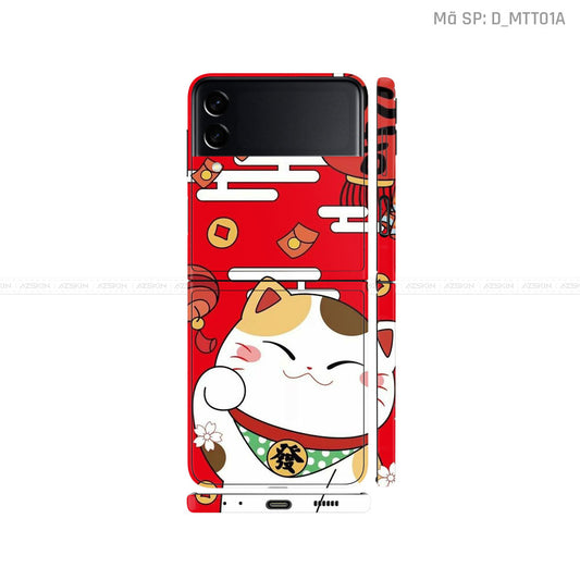 Dán Skin Galaxy Zflip3 Hình Mèo Thần Tài | D_MTT0