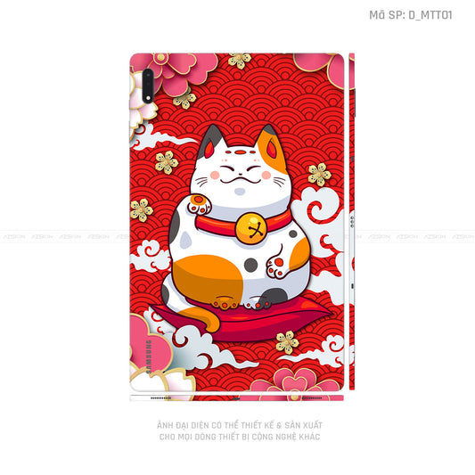 Dán Skin Galaxy Tab S8 Series Hình Mèo Thần Tài | D_MTT01