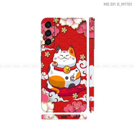 Dán Skin Galaxy S22 Series Hình Mèo Thần Tài | D_MTT01