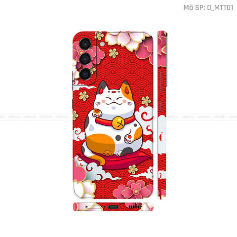 Dán Skin Galaxy S22 Series Hình Mèo Thần Tài | D_MTT01