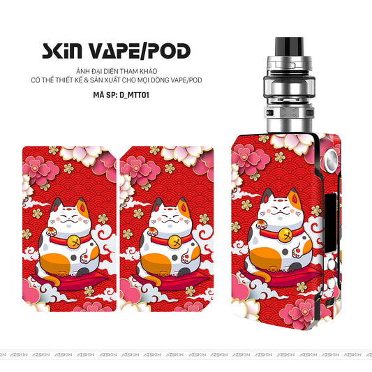 Dán Skin Vape Hình Mèo Thần Tài | D_MTT01