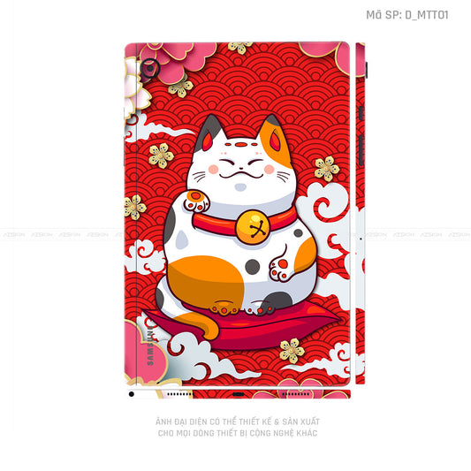 Dán Skin Galaxy Tab A Series Hình Mèo Thần Tài | D_MTT01