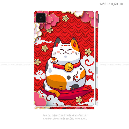 Dán Skin Máy Tính Bảng Xiaomi Mipad Hình Mèo Thần Tài | D_MTT01