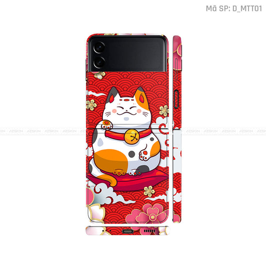 Dán Skin Galaxy Zflip4 Hình Mèo Thần Tài | D_MTT01