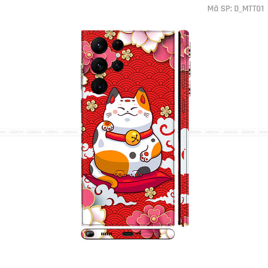 Dán Skin Galaxy S22 Series Hình Mèo Thần Tài | D_MTT01