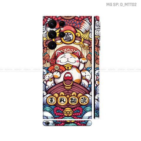 Dán Skin Galaxy S22 Series Hình Mèo Thần Tài | D_MTT02