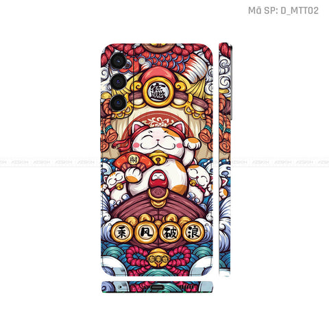 Dán Skin Galaxy S22 Series Hình Mèo Thần Tài | D_MTT02