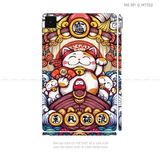 Dán Skin Máy Tính Bảng Xiaomi Mipad Hình Mèo Thần Tài | D_MTT02